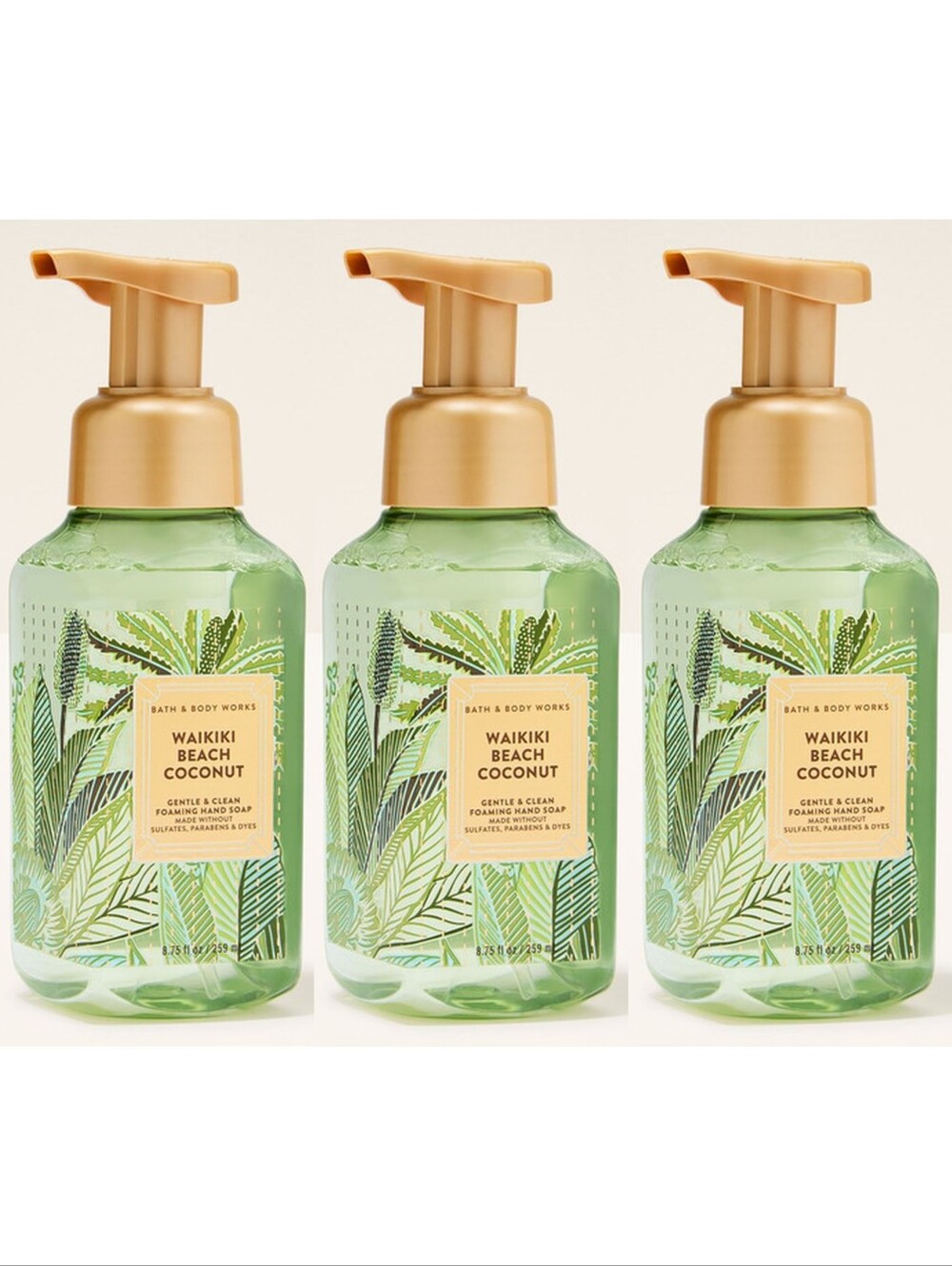 Bath & Body Works Waikiki Beach Coconut Gentle Foaming Hand Soap 8oz New RARE